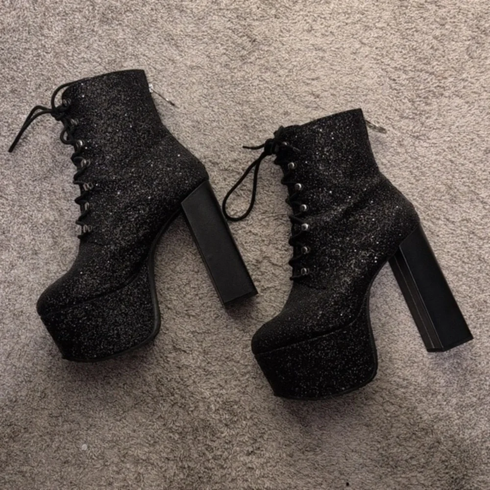Killstar Bowie Glitter Platform Boots